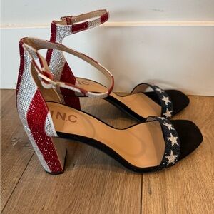 INC International Concepts Patriotic Striped Heels
